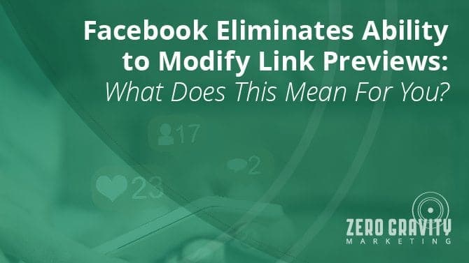 Facebook Eliminates Ability to Change Link Previews