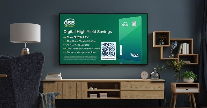 GSB CTV ad shown on television