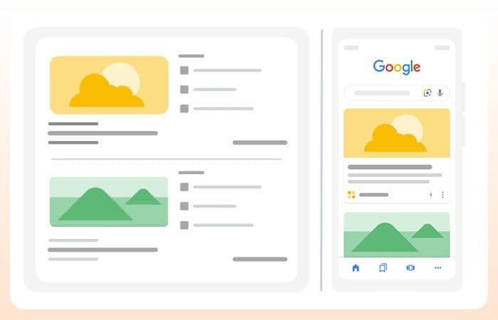 Google Discover user interface