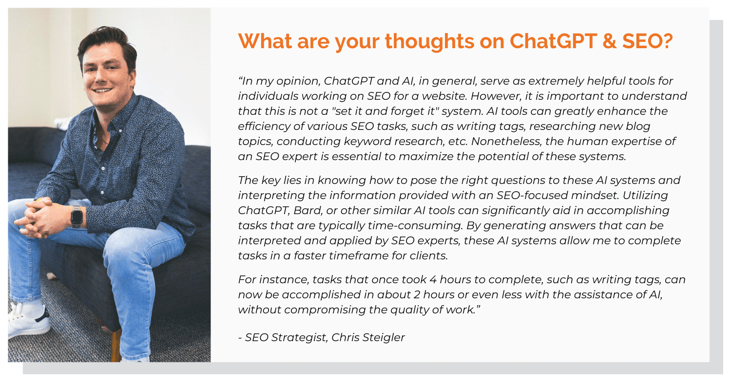 ChatGPT with SEO Chris Steigler