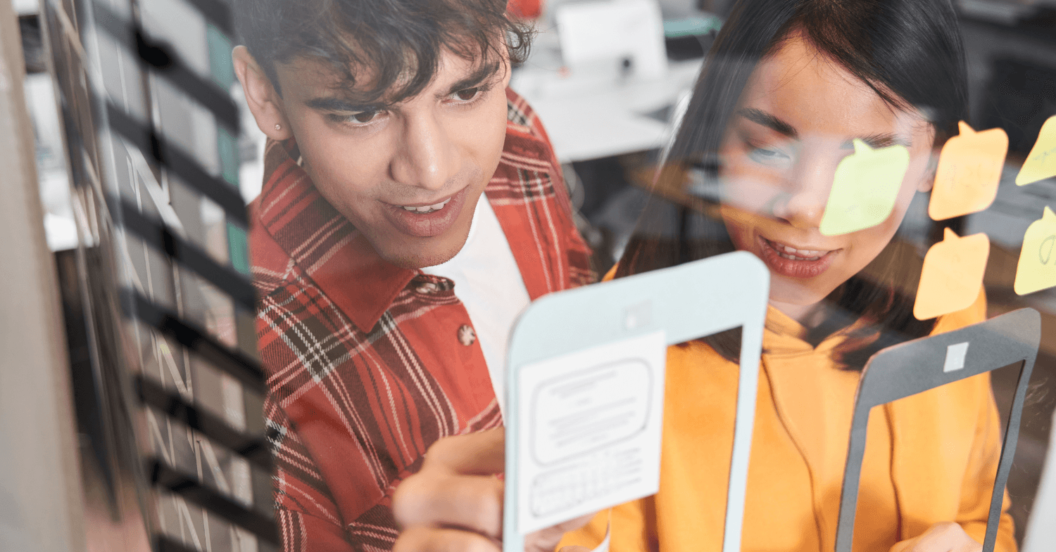 Teens playing on phone