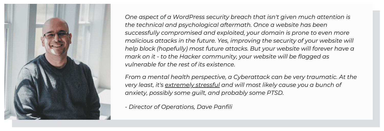 WordPress security quote Dave Panfili