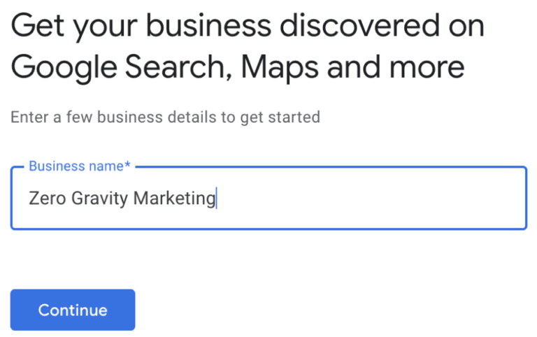 Adding business to Google Business Profile