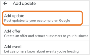 Google Business Profile Add Update