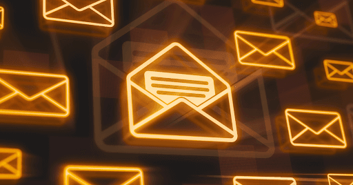 Opened Email Marketing Envelopes